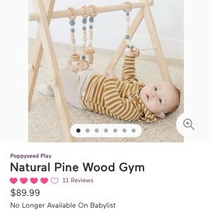 Natural pinewood baby gym